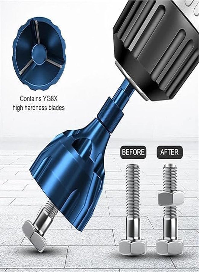 JIGVA Chamfer Deburring Tool Bit for Bolts | Quick Release External Burr Remover with Hex Shank | Edge Repair & Chamfering Tool for Steel, Aluminum, Metal & Wood (1 Pc) - Image 3